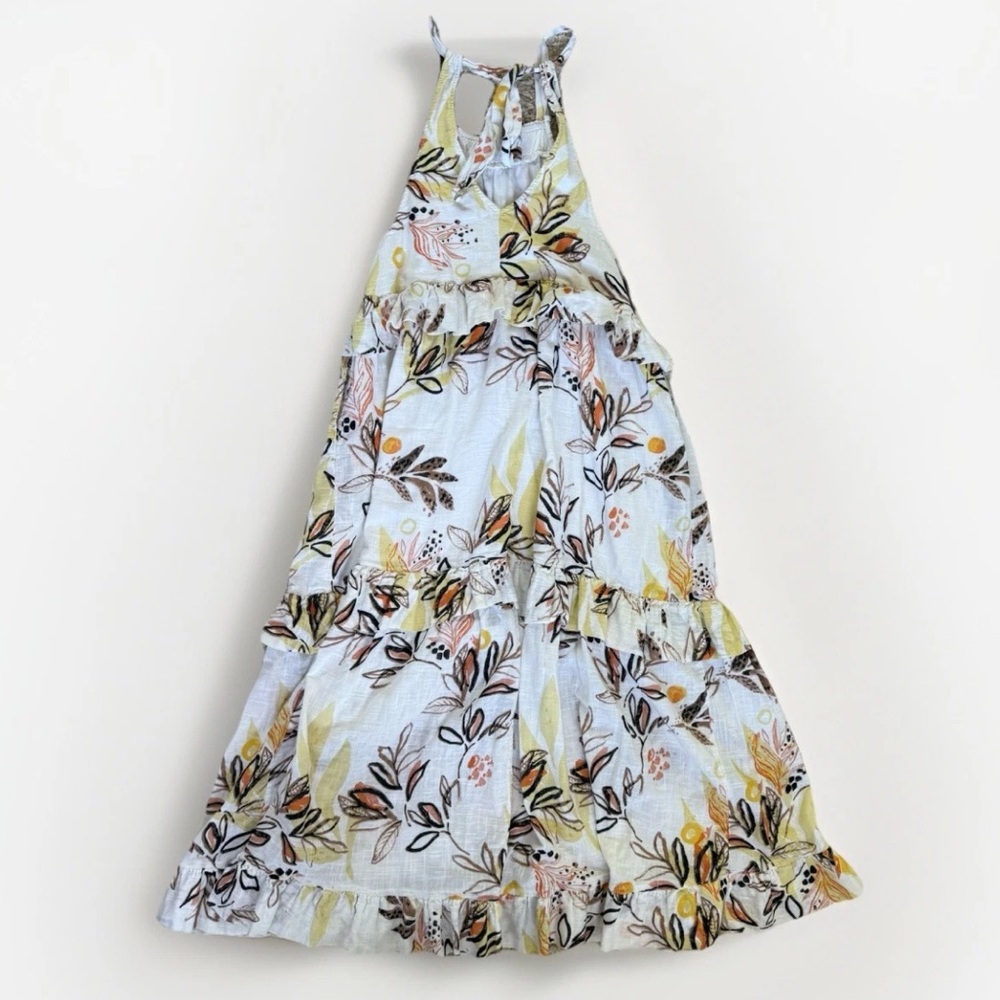 Free People Anita Printed Maxi Dress Ivory Floral Ruffle Tiered Boho Size Small - Picture 10 of 10